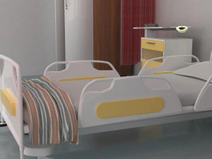 Hospital Room Interior 3D Model