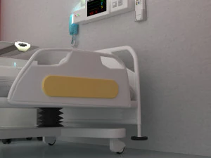 Hospital Room Interior 3D Model