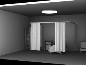 Hospital Room Interior 3D Model