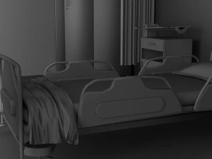 Hospital Room Interior 3D Model
