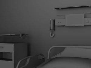 Hospital Room Interior 3D Model