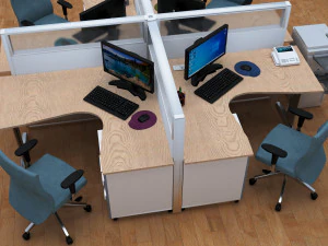 Quad Workstation 8K 3D Model