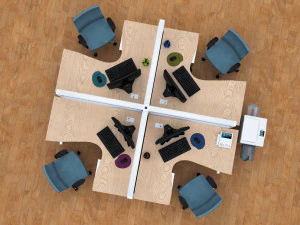 Quad Workstation 8K 3D Model