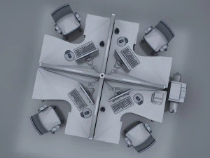 Quad Workstation 8K 3D Model