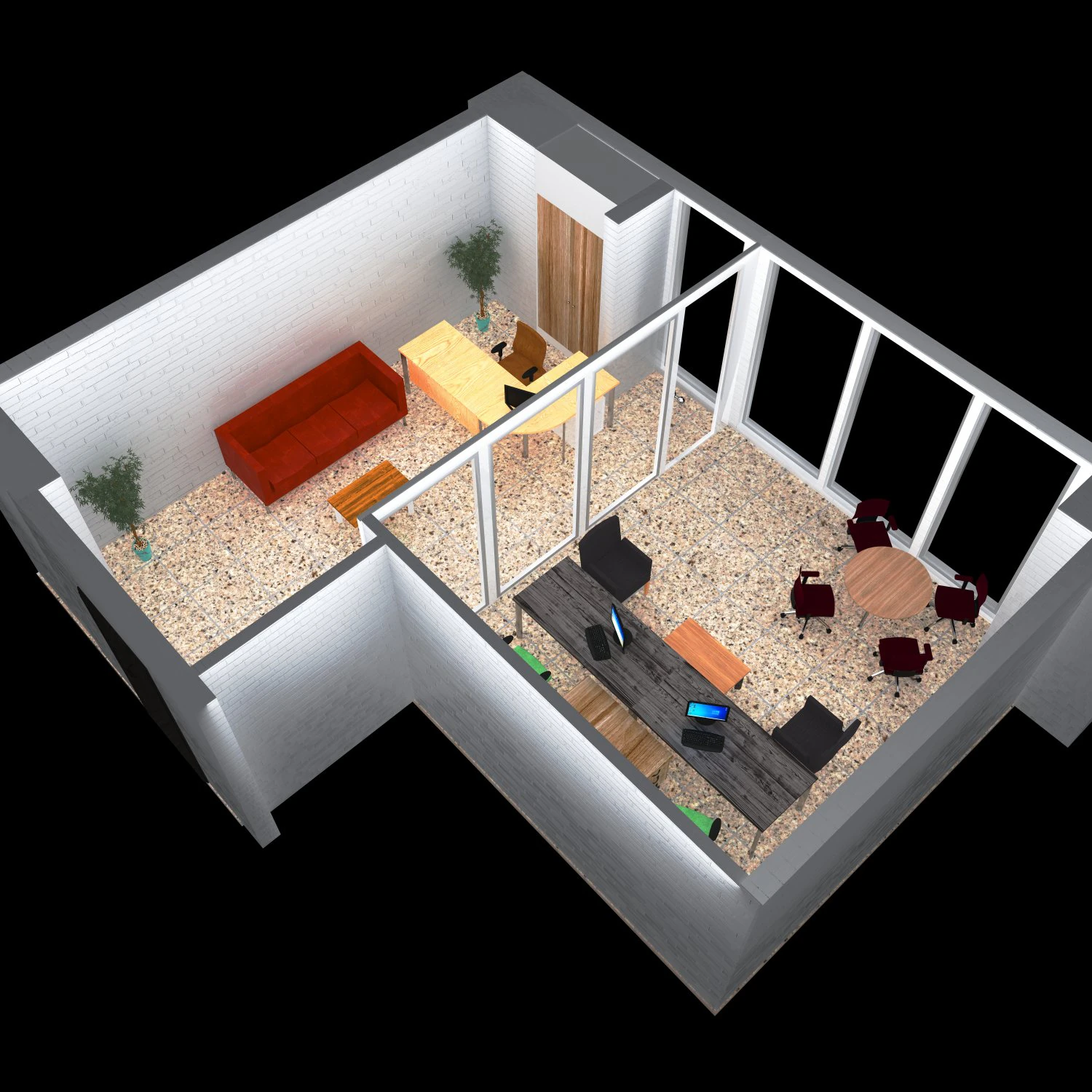 办公室设计8K 3D 模型 .c4d .max .obj .3ds .fbx .stl .blend 