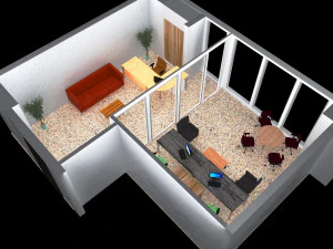 Дизайн офиса 8K 3D Модель