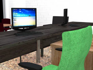 办公室设计8K 3D 模型