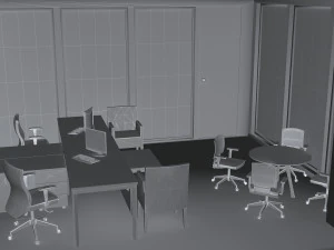 办公室设计8K 3D 模型