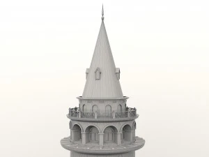 Galata Tower 3D Model