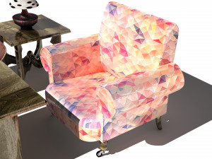 Vivid Living Room Set 8K Modèle 3D