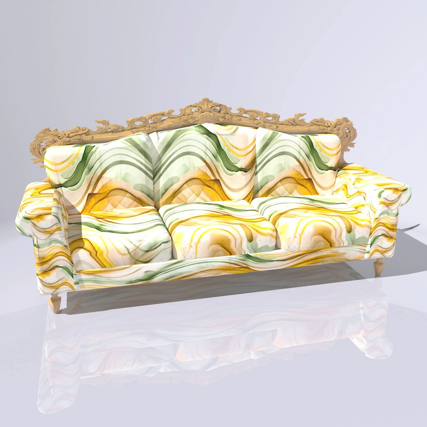 Sofa Retro 3D Model .c4d .max .obj .3ds .fbx .stl .blend 