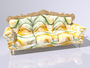 Sofa Retro 8K 3D Model