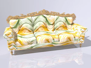 Canap&eacute; r&eacute;tro 8K Modèle 3D