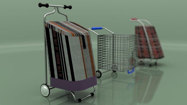 Shoping Carts 8K 3D 모델 .c4d .max .obj .3ds .fbx .stl .blend 