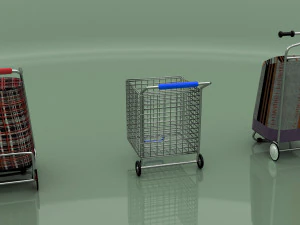 쇼핑 카트 8K 3D 모델