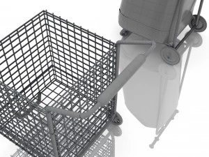 쇼핑 카트 8K 3D 모델