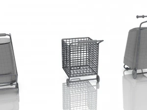 쇼핑 카트 8K 3D 모델