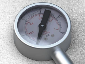 Pengukur Tekanan Air 4K Model 3D