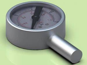 Water Pressure Gauge 4K 3D Model