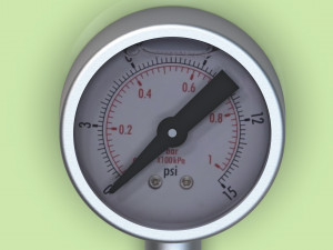 Water Pressure Gauge 4K 3D मॉडल