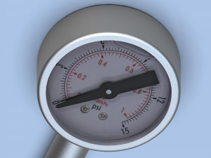 Water Pressure Gauge 4K 3D मॉडल