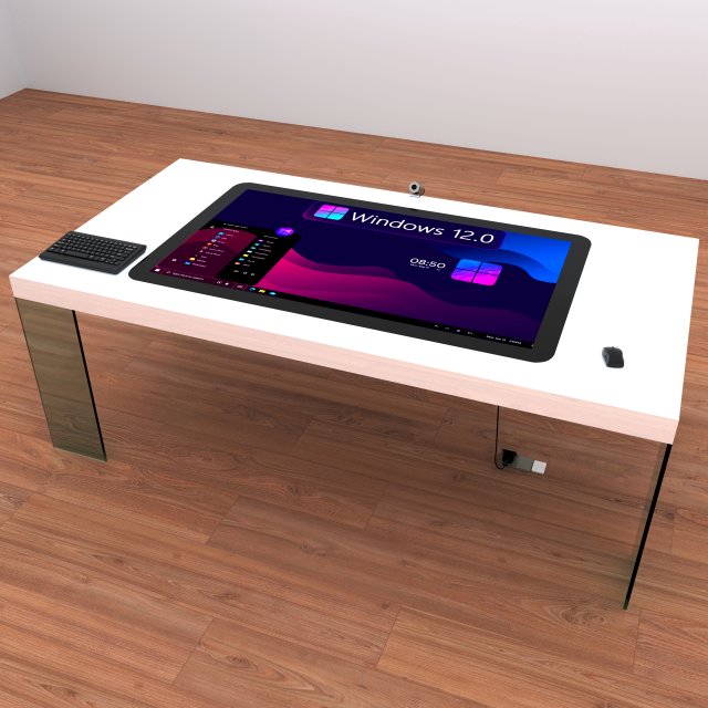 Interactive Multi-Touch Table 8K 3D 模型 .c4d .max .obj .3ds .fbx .stl .blend 