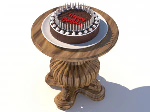 Birthday Cake 8K 3D Model