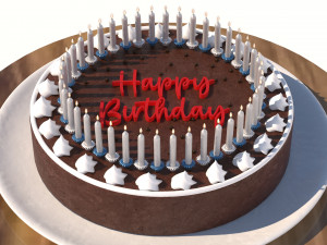 Birthday Cake 8K 3D Model