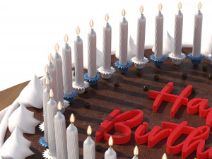 Birthday Cake 8K 3D Model