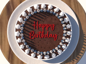 Birthday Cake 8K 3D Model