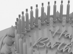 Birthday Cake 8K 3D Model
