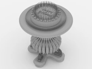 Birthday Cake 8K 3D Model