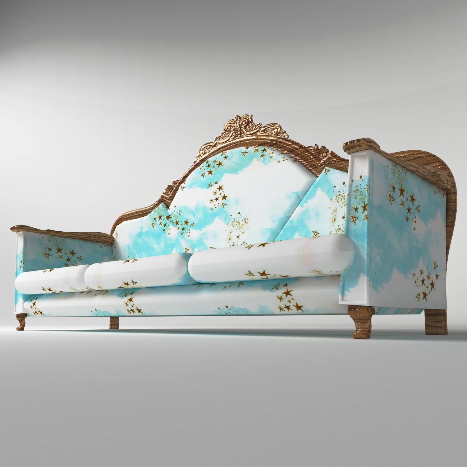 Sofa Blue Sky 8K 3D Model .c4d .max .obj .3ds .fbx .stl .blend 