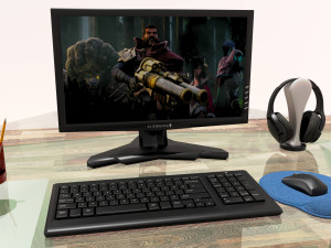 Gaming Setup 8K 3D Model