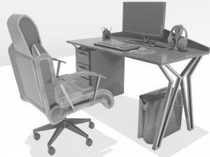 Gaming Setup 8K 3D Model