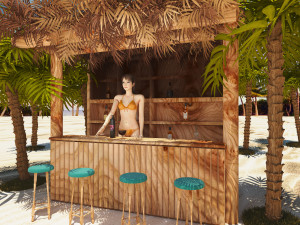 Beach Bar 8K Modelo 3D