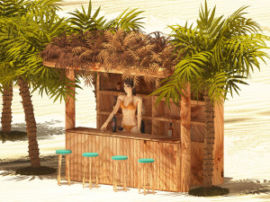Beach Bar 8K 3Dモデル