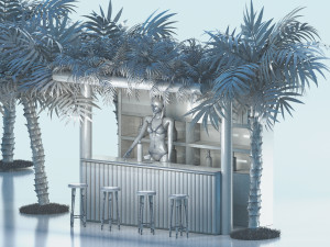 Beach Bar 8K 3Dモデル