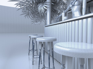 Beach Bar 8K 3Dモデル