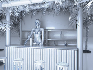 Beach Bar 8K 3Dモデル