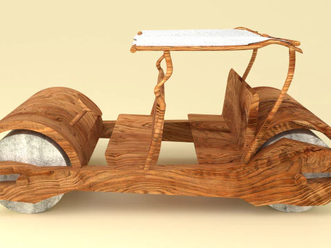 Stone Age Car 4K 3D Model