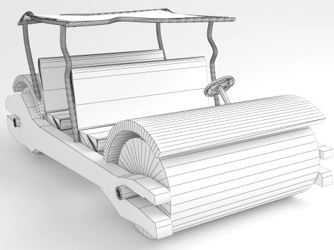 Stone Age Car 4K 3D Model