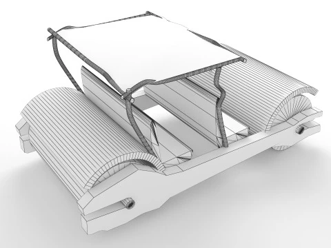 Stone Age Car 4K 3D Model