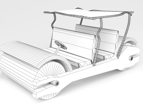 Stone Age Car 4K 3D Model