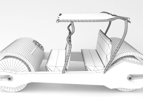 Stone Age Car 4K 3D Model