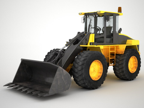 Wheel Loader 4K 3D Model