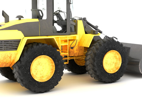 Wheel Loader 4K Model 3D