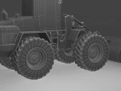 Wheel Loader 4K Model 3D