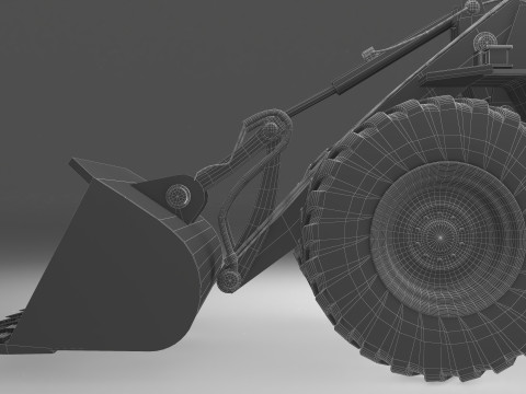 Wheel Loader 4K Model 3D