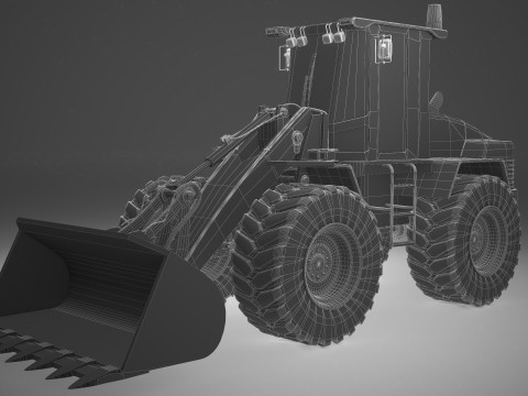 Wheel Loader 4K Model 3D